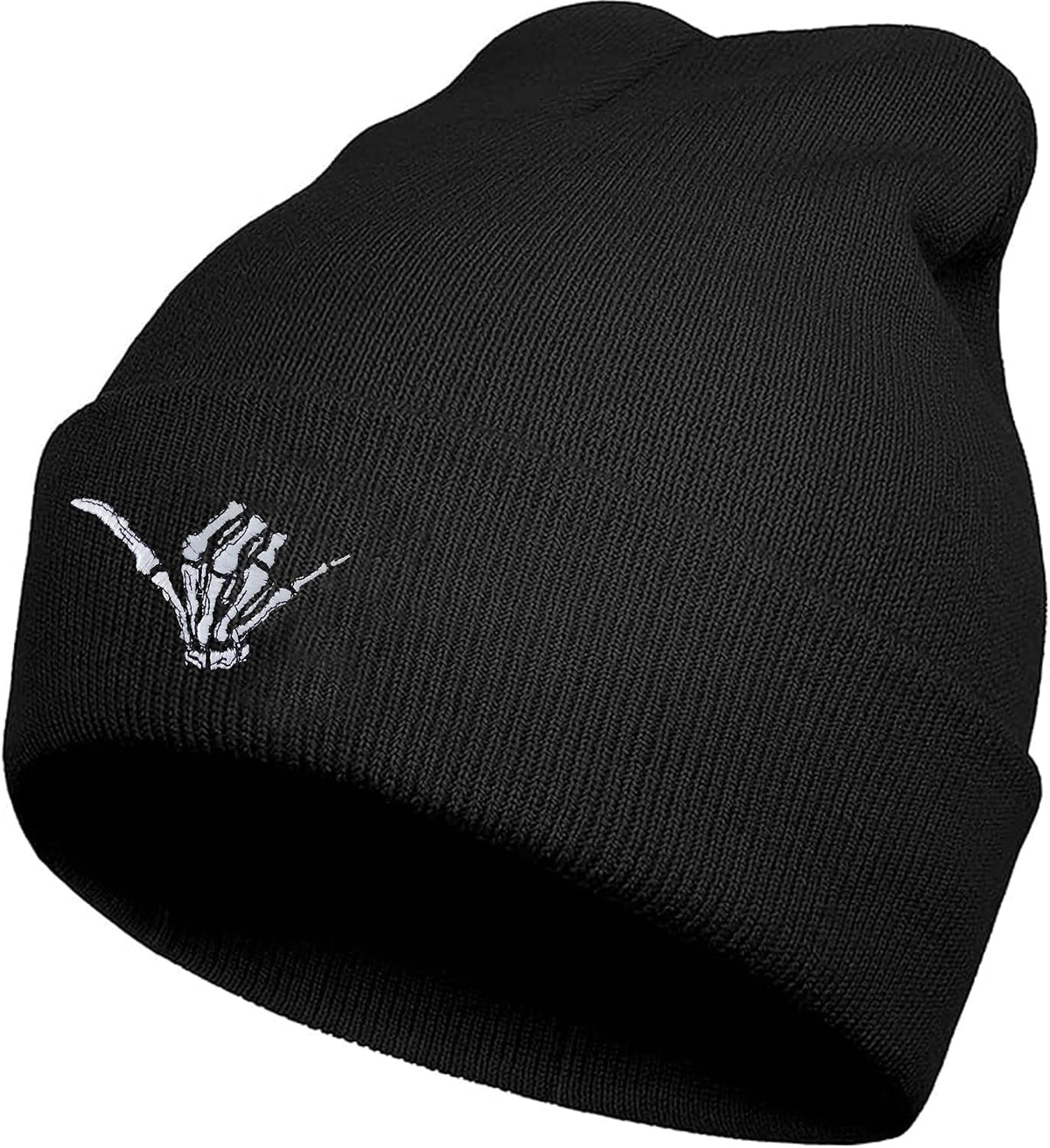Funny Beanies Hat, Men's and Women's Winter Warm Black Fashion Cool Embroidered Knit Hat