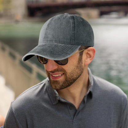 Edoneery Baseball Cap for Men and Women, Low Profile Washed Cotton Dad Hat