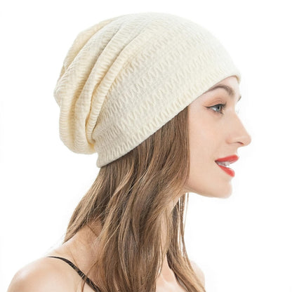 ZLYC Women Fashion Knit Slouchy Beanie Hat Thin Stretch Skull Cap