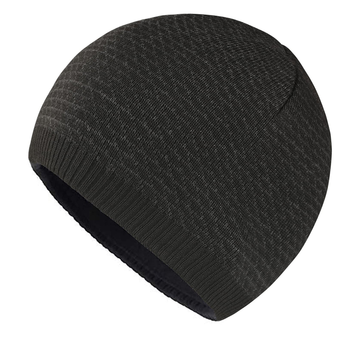 Mens Winter Warm Knitting Hats Plain Skull Beanie Cuff Toboggan Knit Cap