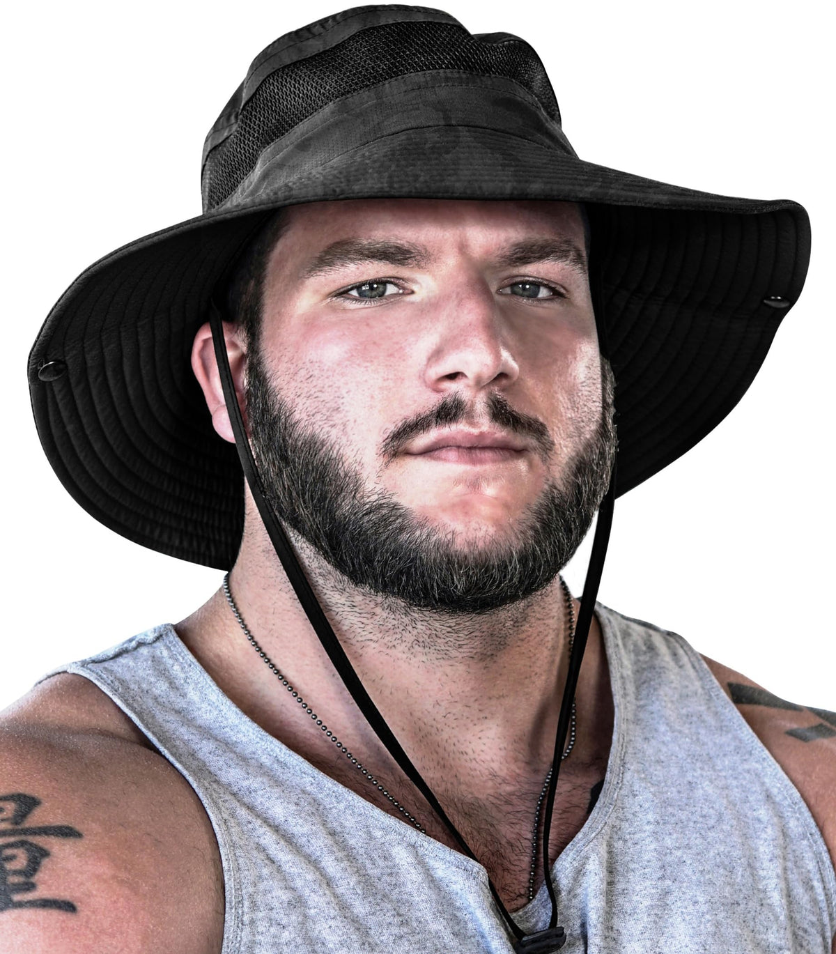 GearTOP Safari Hat for Men Sun Hats for Women UV Protection UPF 50+ Fishing, Gardening, Hiking Hat (22-23 1/2")