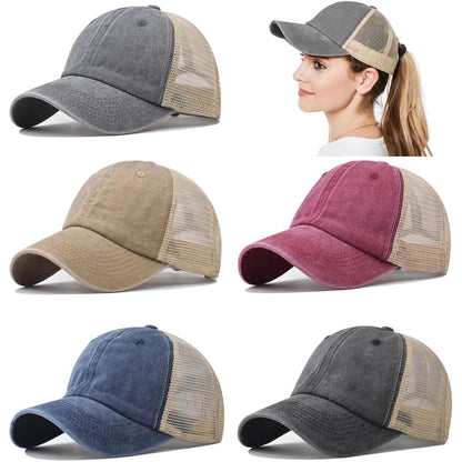 5/6 Packs Vintage Washed Plain Baseball Cap Distressed Dad Golf Hat for Men Women