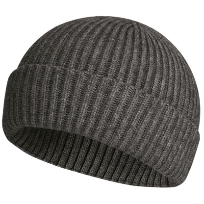 ROYBENS Swag Wool Knit Cuff Short Fisherman Beanie for Men Women Winter Hat