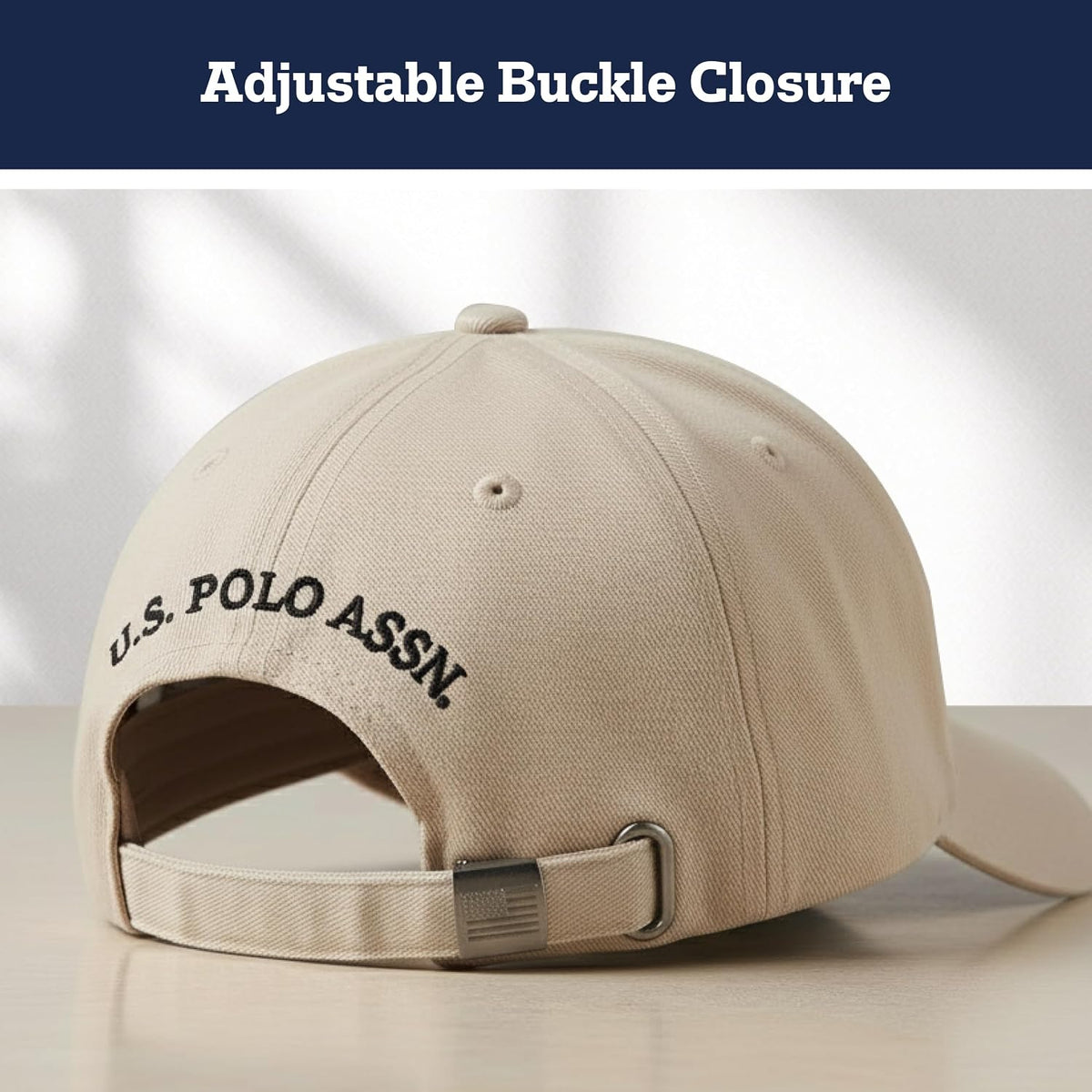 U.S. Polo Assn. Baseball Cap, 100% Cotton Adjustable Dad Hat with Small Pony Logo