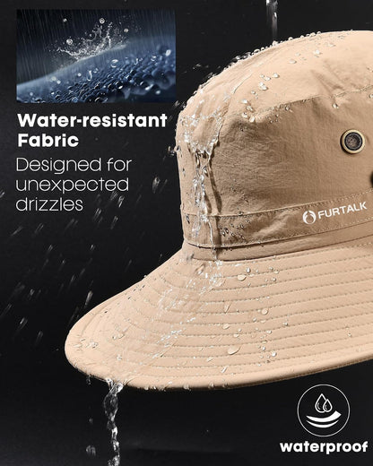 FURTALK Sun Hats for Men Fishing Hat UPF Protection Wide Brim Bucket Hat