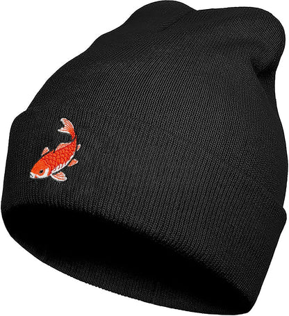 Funny Beanies Hat, Men's and Women's Winter Warm Black Fashion Cool Embroidered Knit Hat