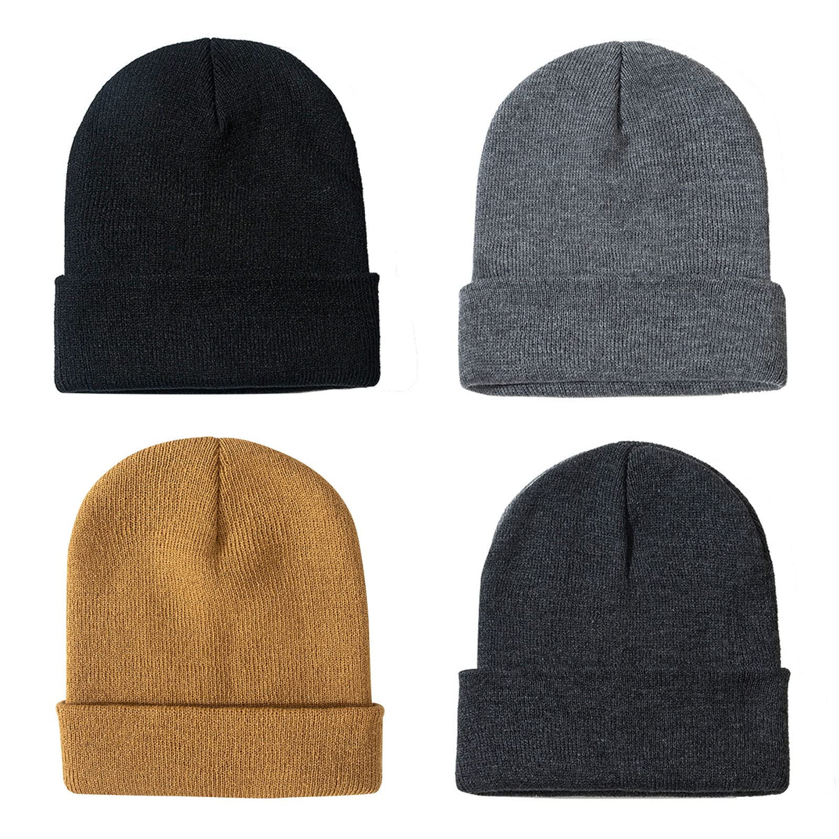 ZOORON Beanie for Men Women Slouchy Winter Beanie Hats Cuffed Skull Caps