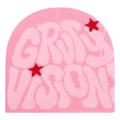 Men Women Y2K Beanies Gothic Graphic Knitted Hat Winter Warm Beanies Casual Outdoor Skull Cap