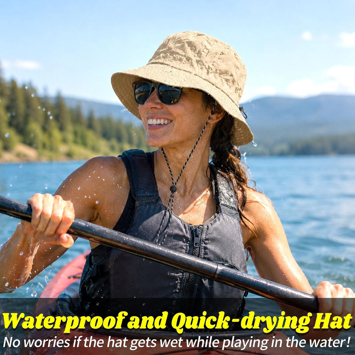 NPQQUAN Sun Bucket Hats for Woman Men Lightweight Sun Hat Packable Foldable