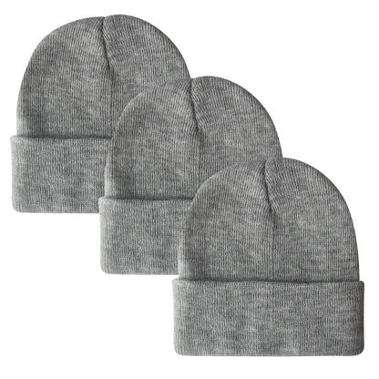 PFFY Unisex Beanie Hats for Men Women Plain Knit Winter Beanies Warm Hat