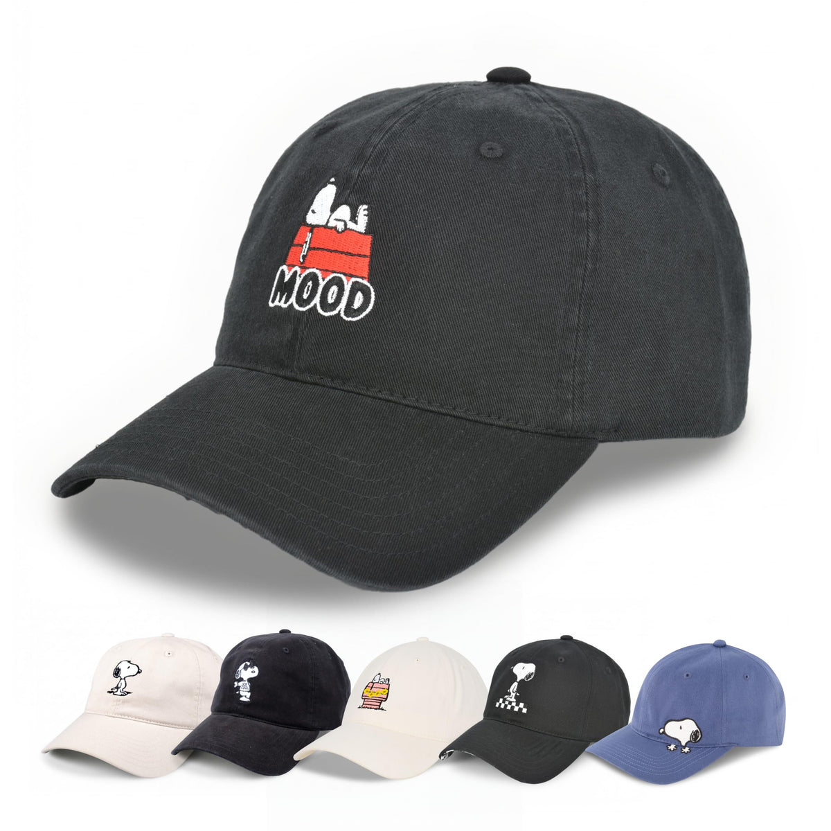 Concept One Unisex Adult Peanuts Snoopy Dad Hat, Adult Cotton Adjustable Baseball Cap with Curved Brim
