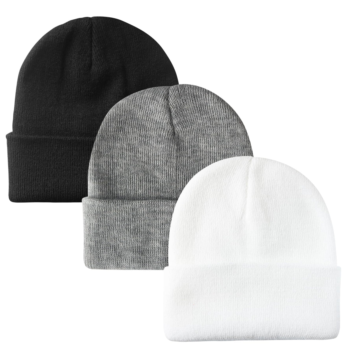 PFFY Unisex Beanie Hats for Men Women Plain Knit Winter Beanies Warm Hat