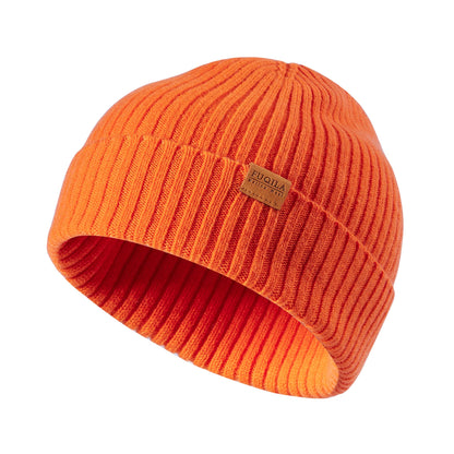 100% Merino Wool Cuff Beanie Hat, Unisex Warm Winter Caps Soft, Breathable & Cozy Stretchy Knitted Cuffed Cap