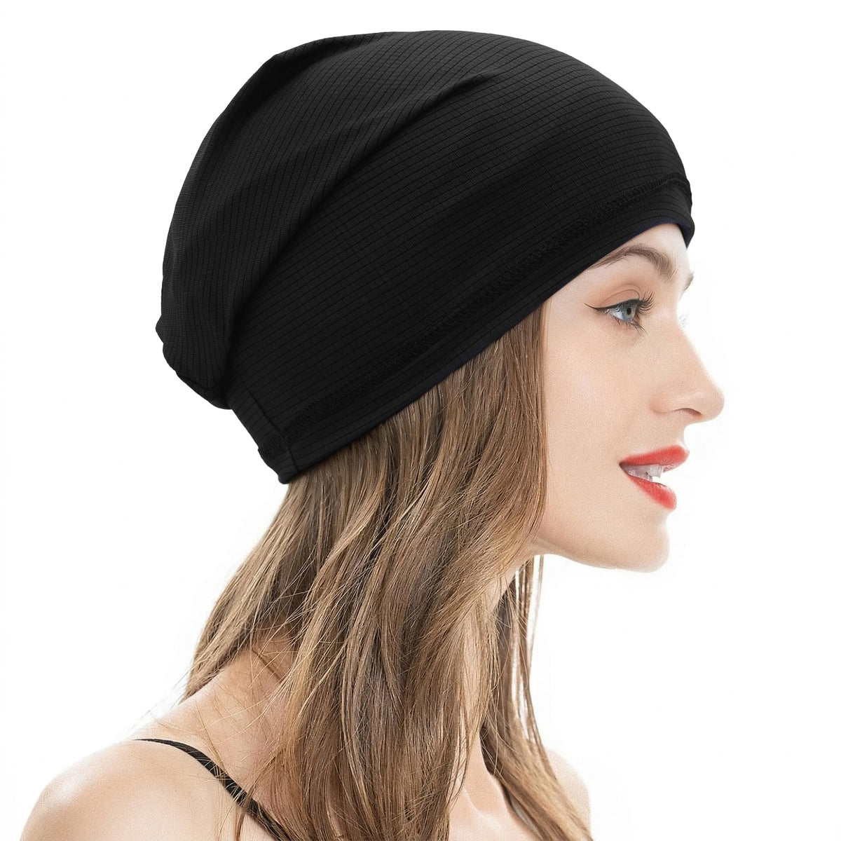ZLYC Women Fashion Knit Slouchy Beanie Hat Thin Stretch Skull Cap