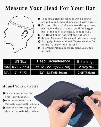 GADIEMKENSD Quick Dry Run Hat Cooling Breathable Mesh