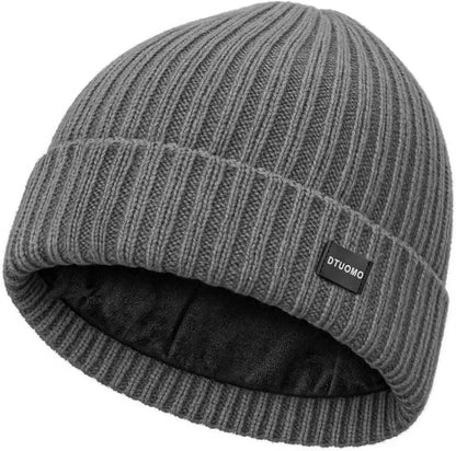 Winter Beanie Merino Wool Fleece Lined for Men Women Soft Warm Knit Hat Ski Stocking Cuffed Cap