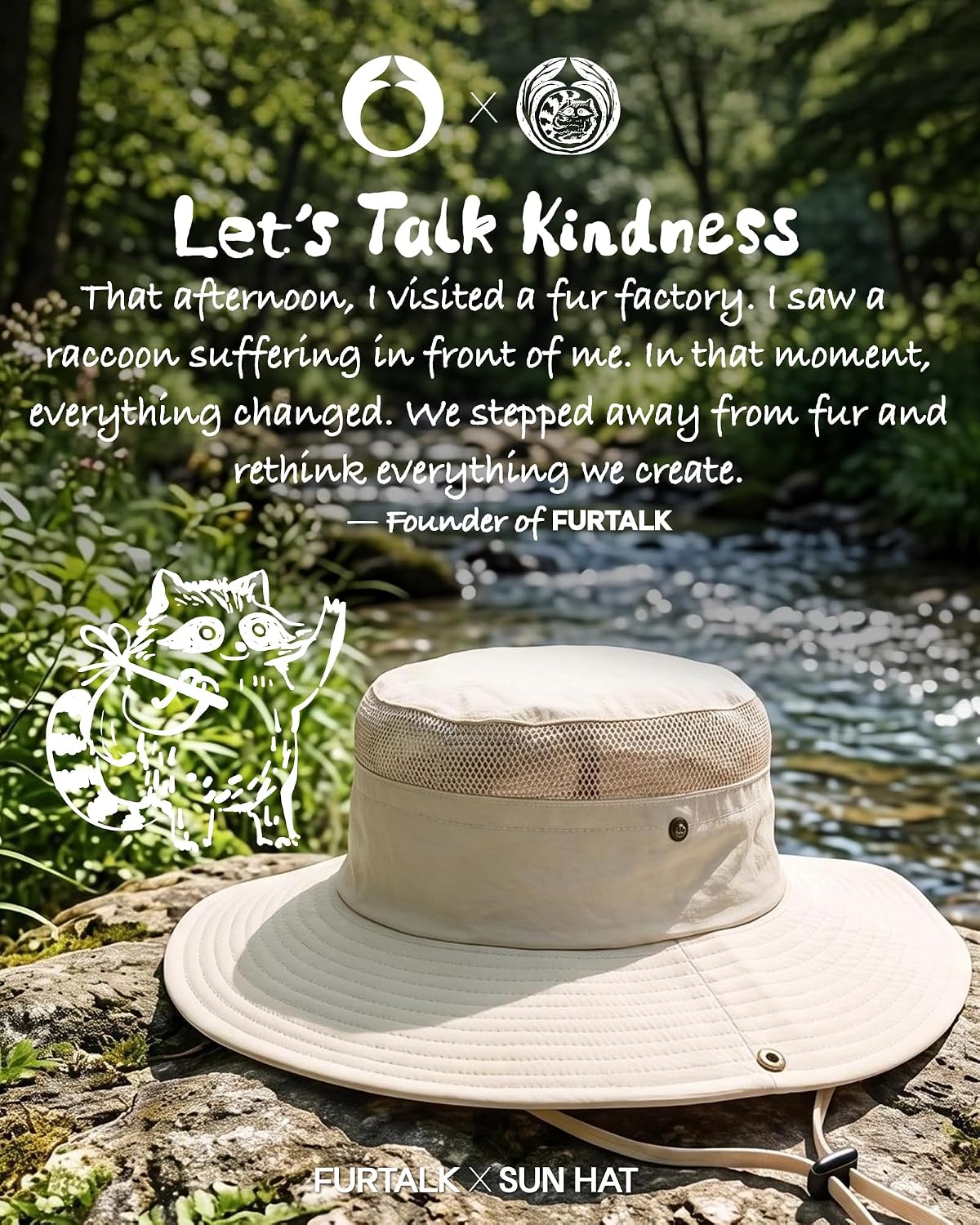 FURTALK Sun Hats for Women UV Protection Wide Brim Ponytail Hiking Hat