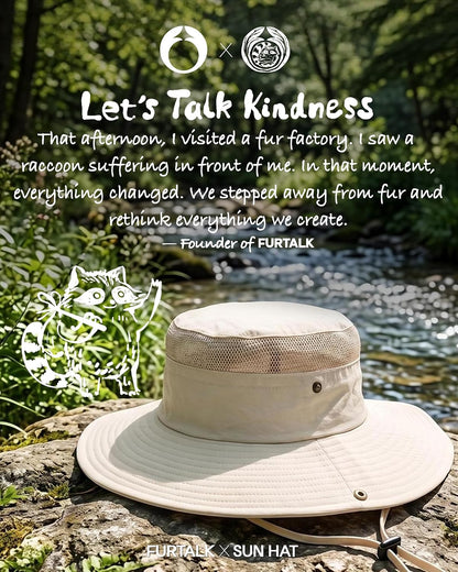FURTALK Sun Hats for Women UV Protection Wide Brim Ponytail Hiking Hat