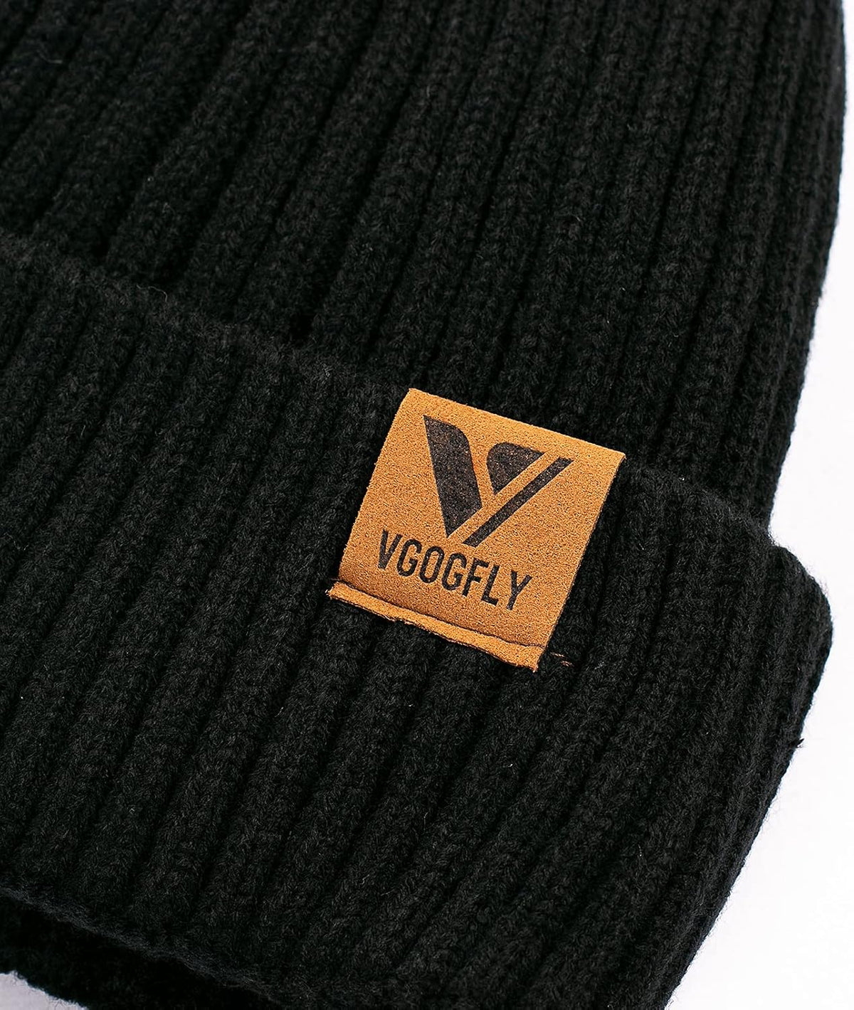 Vgogfly Lined Men Beanie Slouchy Knit Skull Cap Warm Stocking Hats Guys Women Striped Winter Beanie Hat