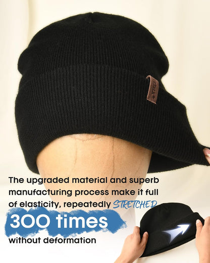 FURTALK Beanie for Men Women Cuffed Thick Knitted Winter Hat Skull Cap