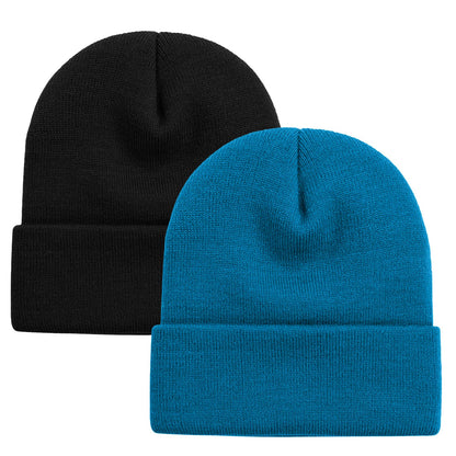 ZOORON Beanie for Women Men Ski Watch Cap Cuffed Plain Skull Knit Hat Soft Fisherman Winter Hat