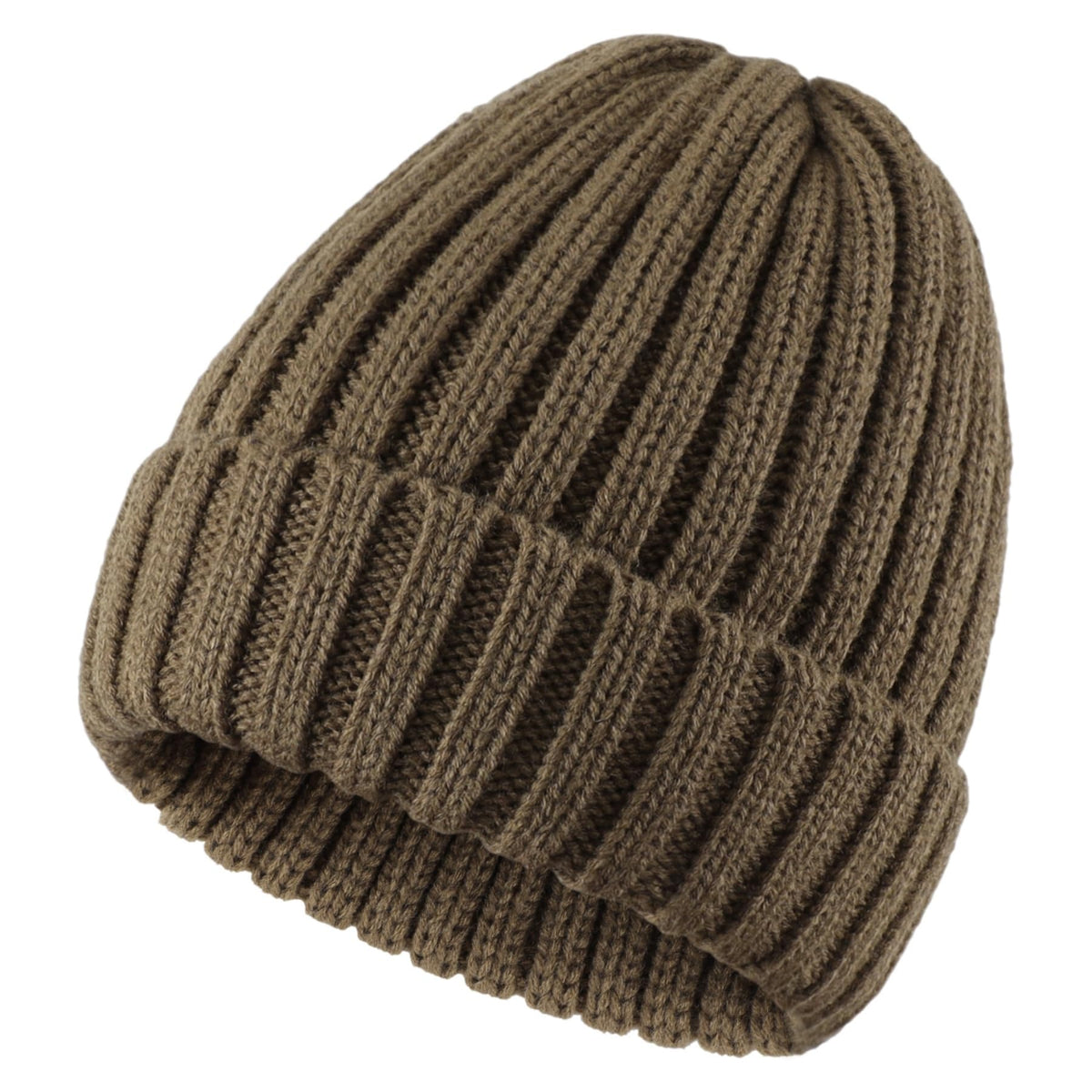 Connectyle Women's Rib Knit Cuffed Beanie Hat Stretch Acrylic Winter Hat Thick Warm Snow Ski Cap