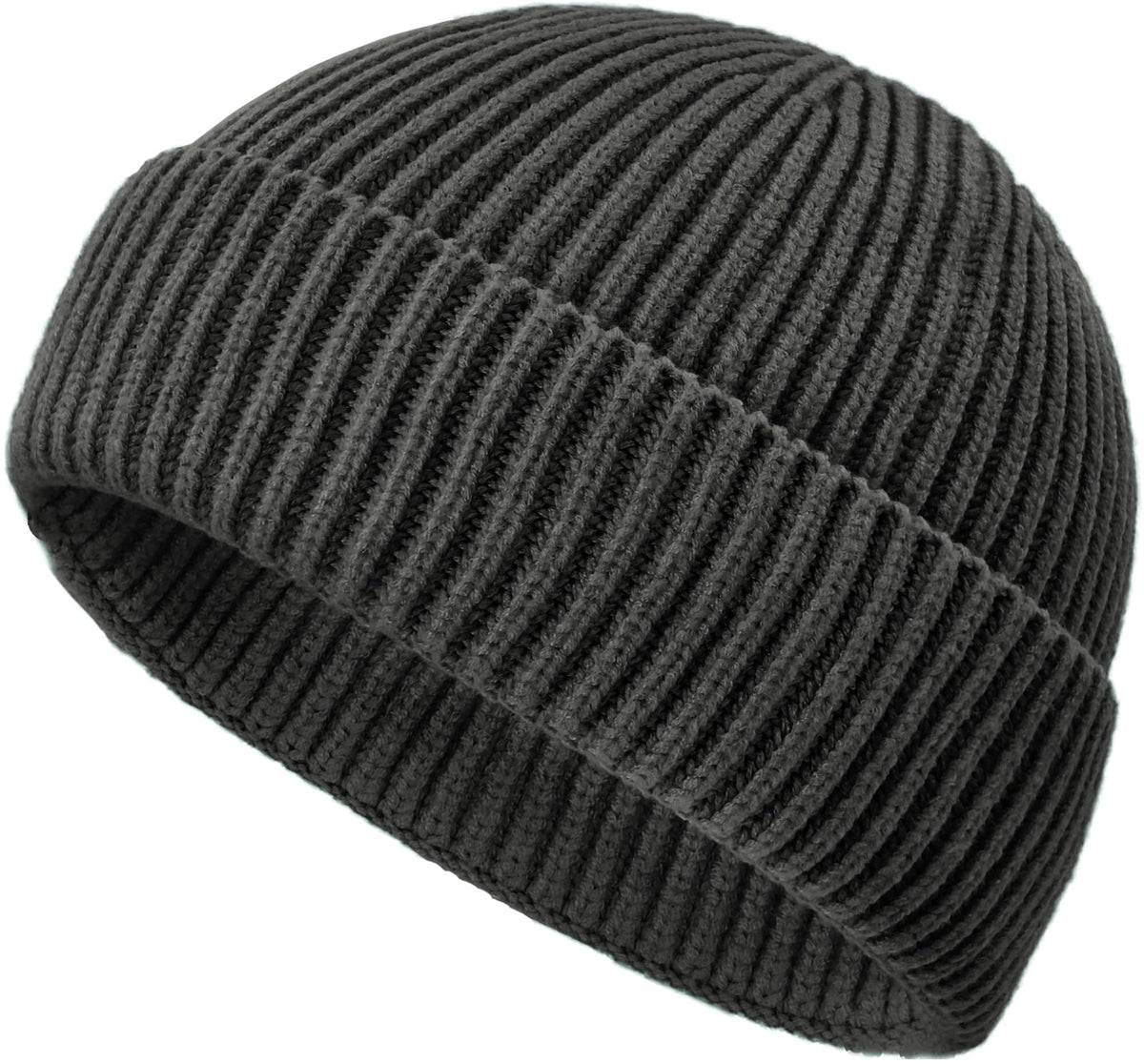 Wool Fisherman Beanies for Men Knit Fall Winter Beanie Hat Skull Cap