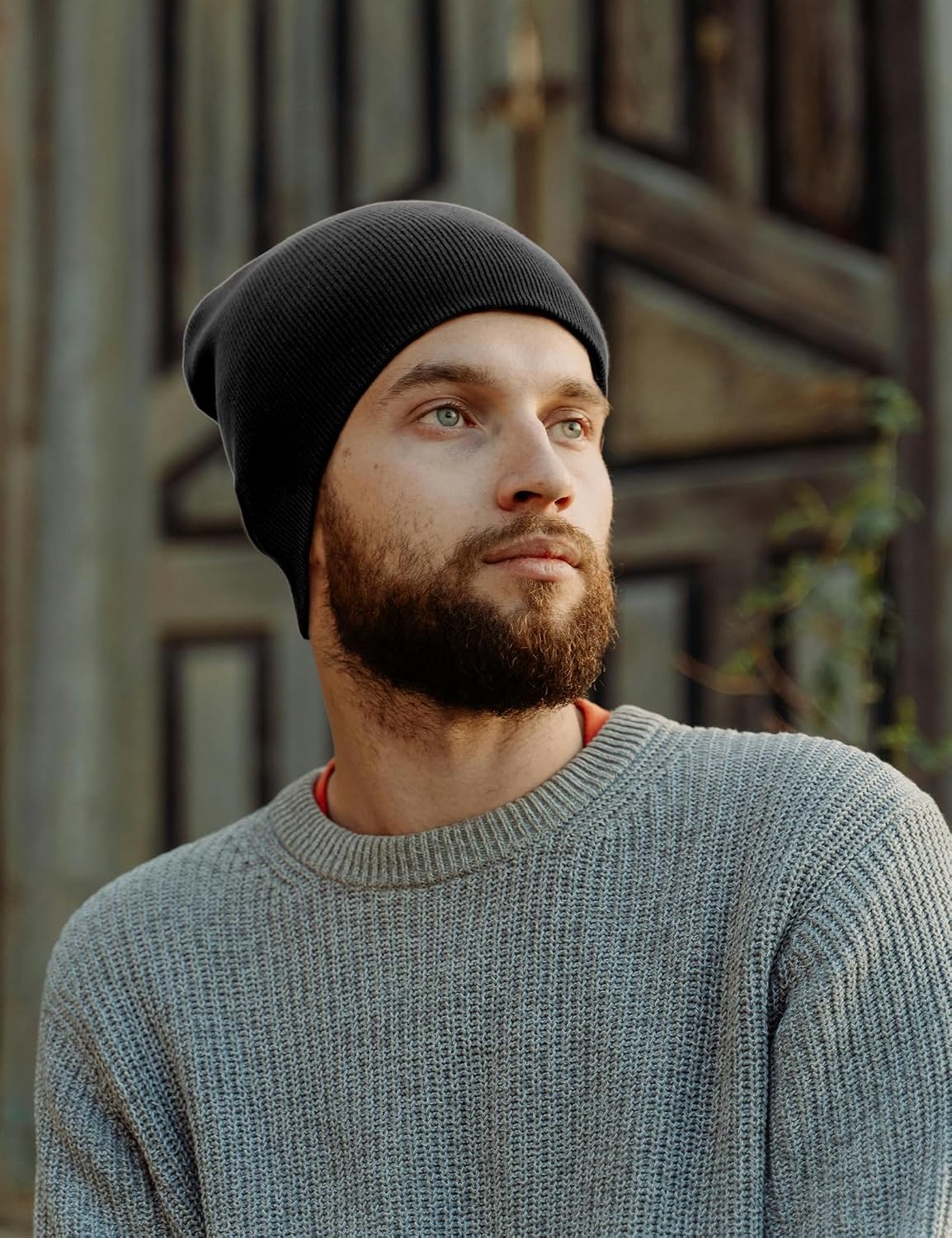 vidsel 100% Cotton Beanie Hat for Men Women, Soft Cuffless Knit Skull Cap