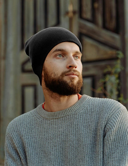 vidsel 100% Cotton Beanie Hat for Men Women, Soft Cuffless Knit Skull Cap