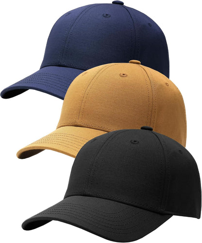 FURTALK Mens Structured Baseball Cap Adjustable Washed Cotton Golf Dad Hat Plain Classic Hats for Men