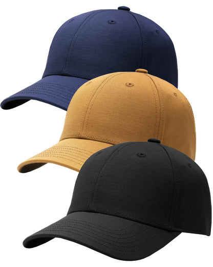 FURTALK Mens Structured Baseball Cap Adjustable Washed Cotton Golf Dad Hat Plain Classic Hats for Men