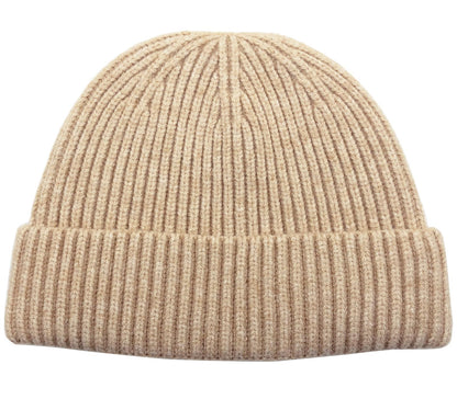 ROYBENS Swag Wool Knit Cuff Short Fisherman Beanie for Men Women Winter Hat