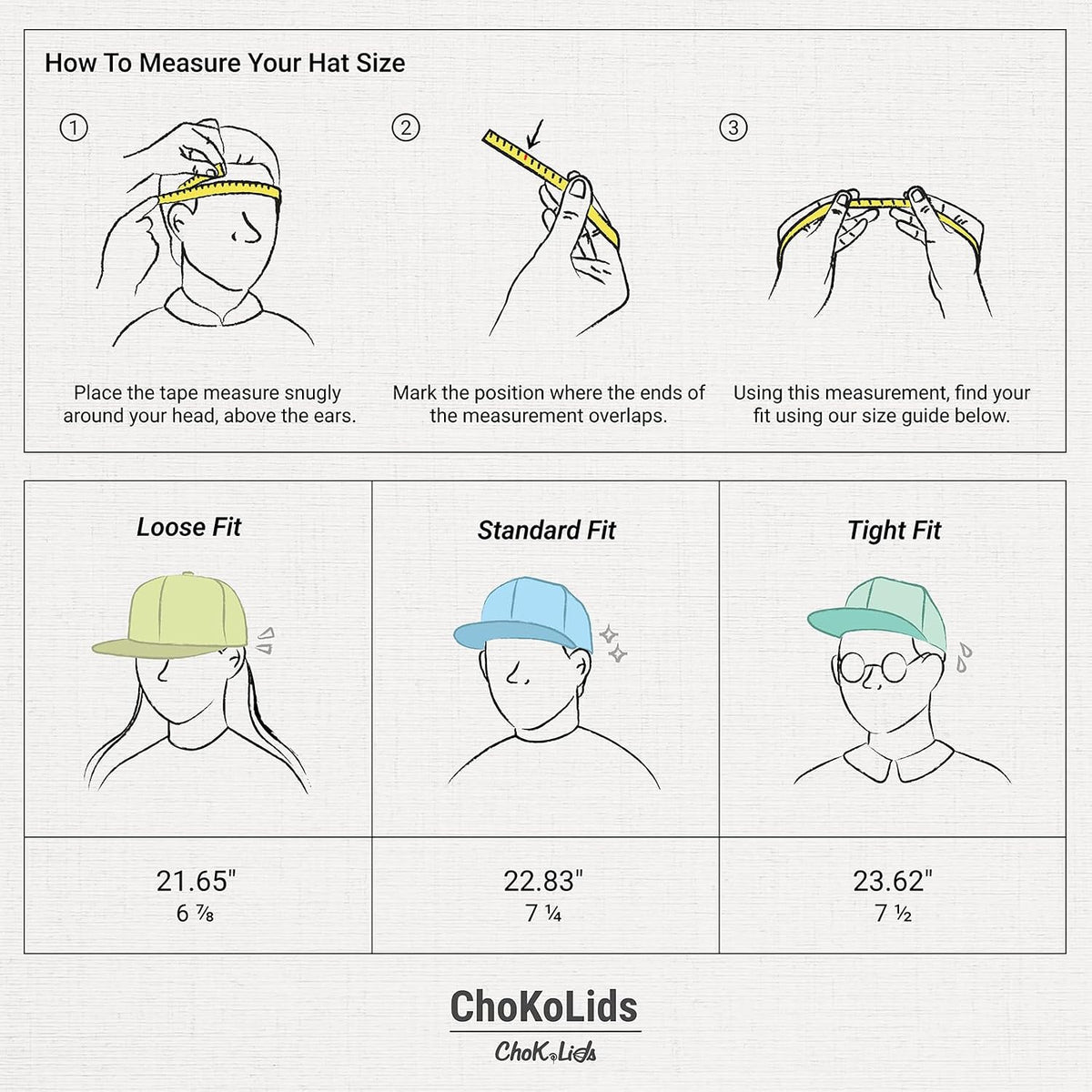 CHOK.LIDS Classic Snapback Flat Bill Hat Blank Adjustable Baseball Cap