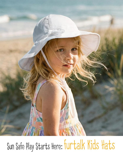 FURTALK Baby Sun Hat Toddler Beach Hats with UPF 50+ Sun Protection Wide Brim Girls Bucket Hat