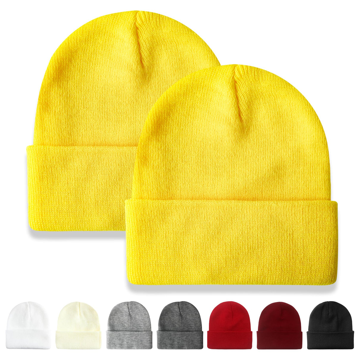 NPQQUAN 2 Packs Beanie for Men Women Winter Hats for Mens Beanie Skull Cap
