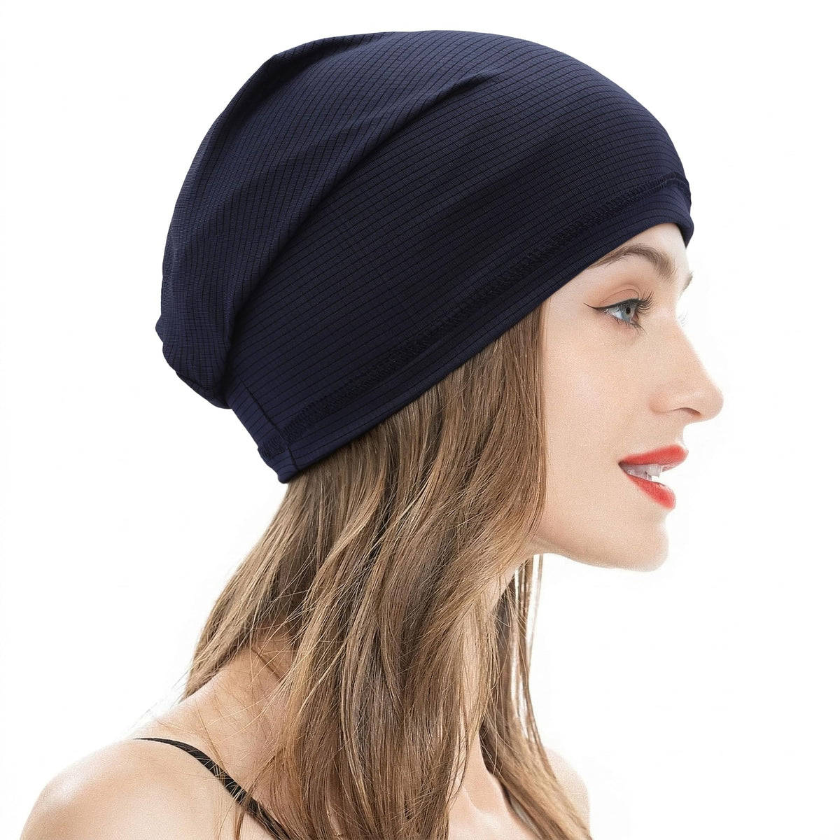 ZLYC Women Fashion Knit Slouchy Beanie Hat Thin Stretch Skull Cap