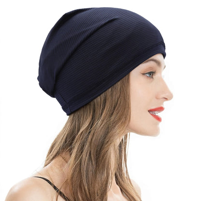 ZLYC Women Fashion Knit Slouchy Beanie Hat Thin Stretch Skull Cap