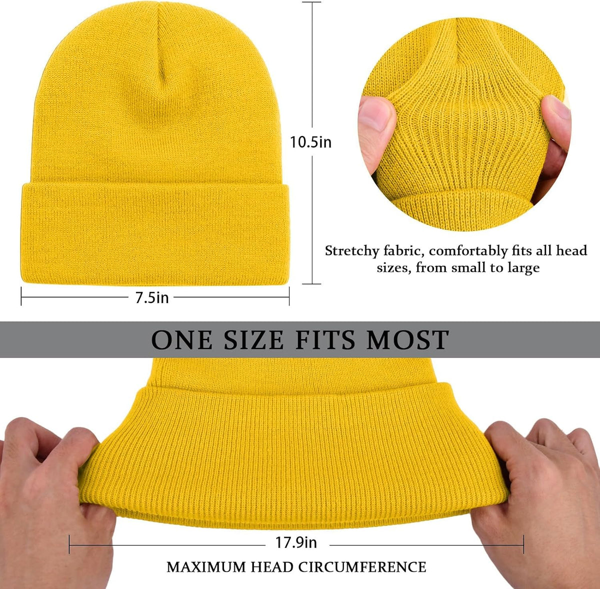 ZOORON Beanie for Women Men Ski Watch Cap Cuffed Plain Skull Knit Hat Soft Fisherman Winter Hat