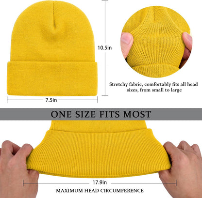 ZOORON Beanie for Women Men Ski Watch Cap Cuffed Plain Skull Knit Hat Soft Fisherman Winter Hat