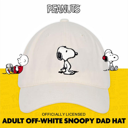 Concept One Unisex Adult Peanuts Snoopy Dad Hat, Adult Cotton Adjustable Baseball Cap with Curved Brim