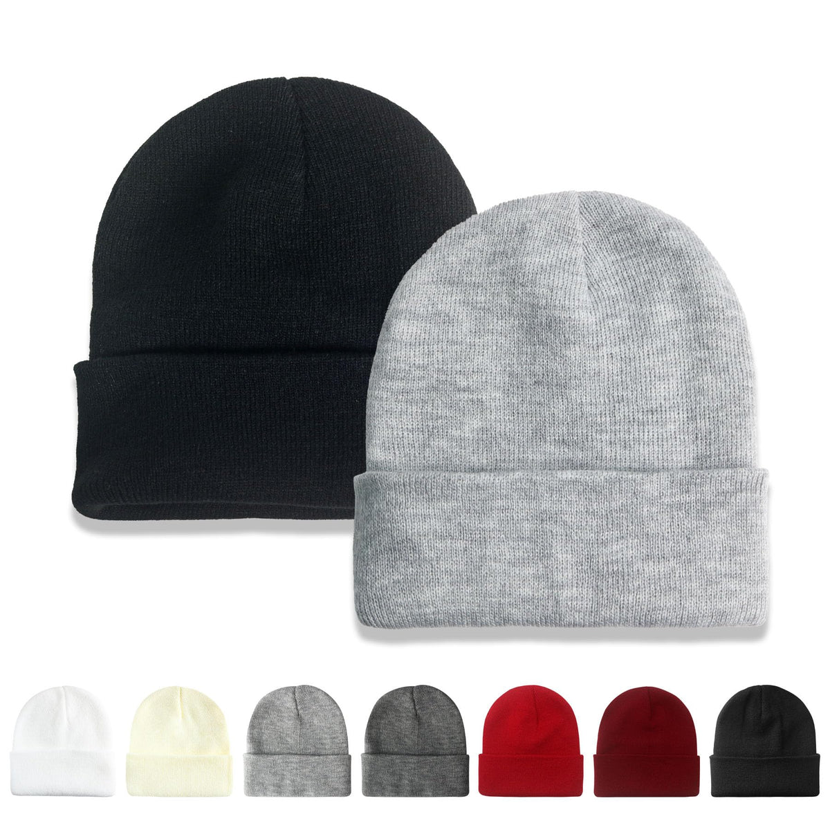 NPQQUAN 2 Packs Beanie for Men Women Winter Hats for Mens Beanie Skull Cap