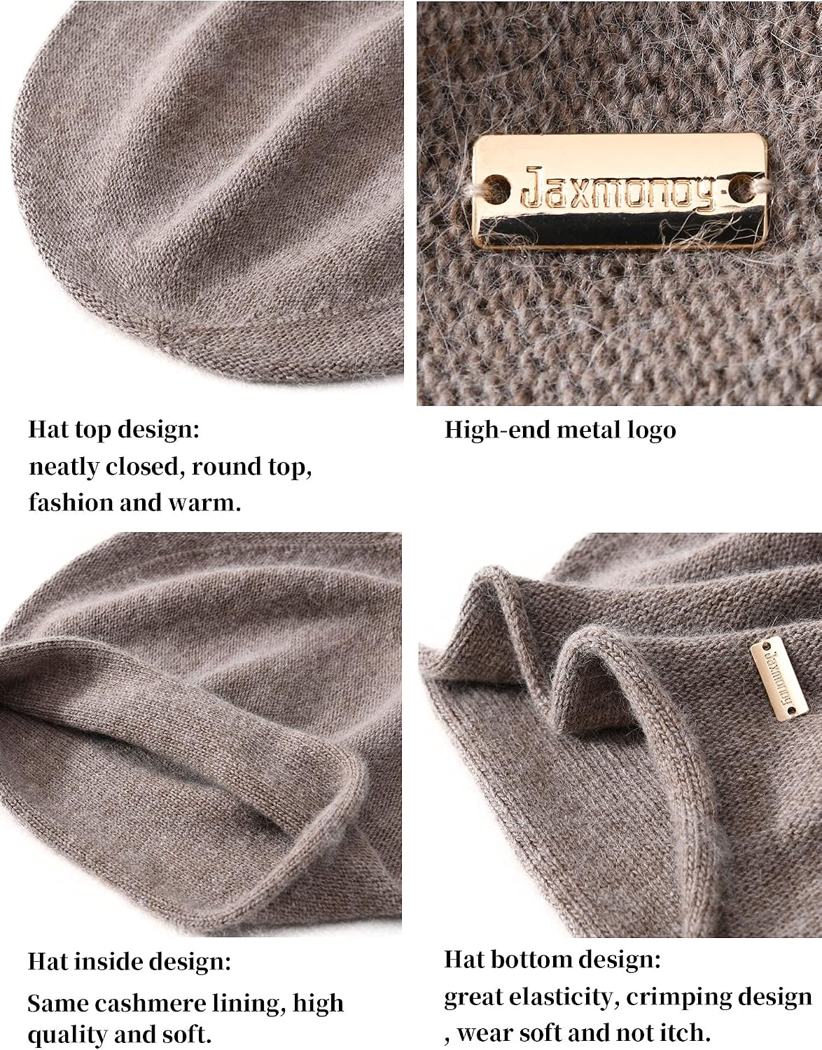 jaxmonoy Slouchy Knit Beanie Hat for Women Winter Soft Warm Ladies Laightweight Slouch Knitted Skull Beanies Cap