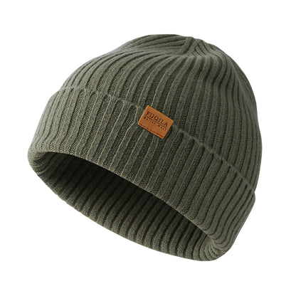 100% Merino Wool Cuff Beanie Hat, Unisex Warm Winter Caps Soft, Breathable & Cozy Stretchy Knitted Cuffed Cap