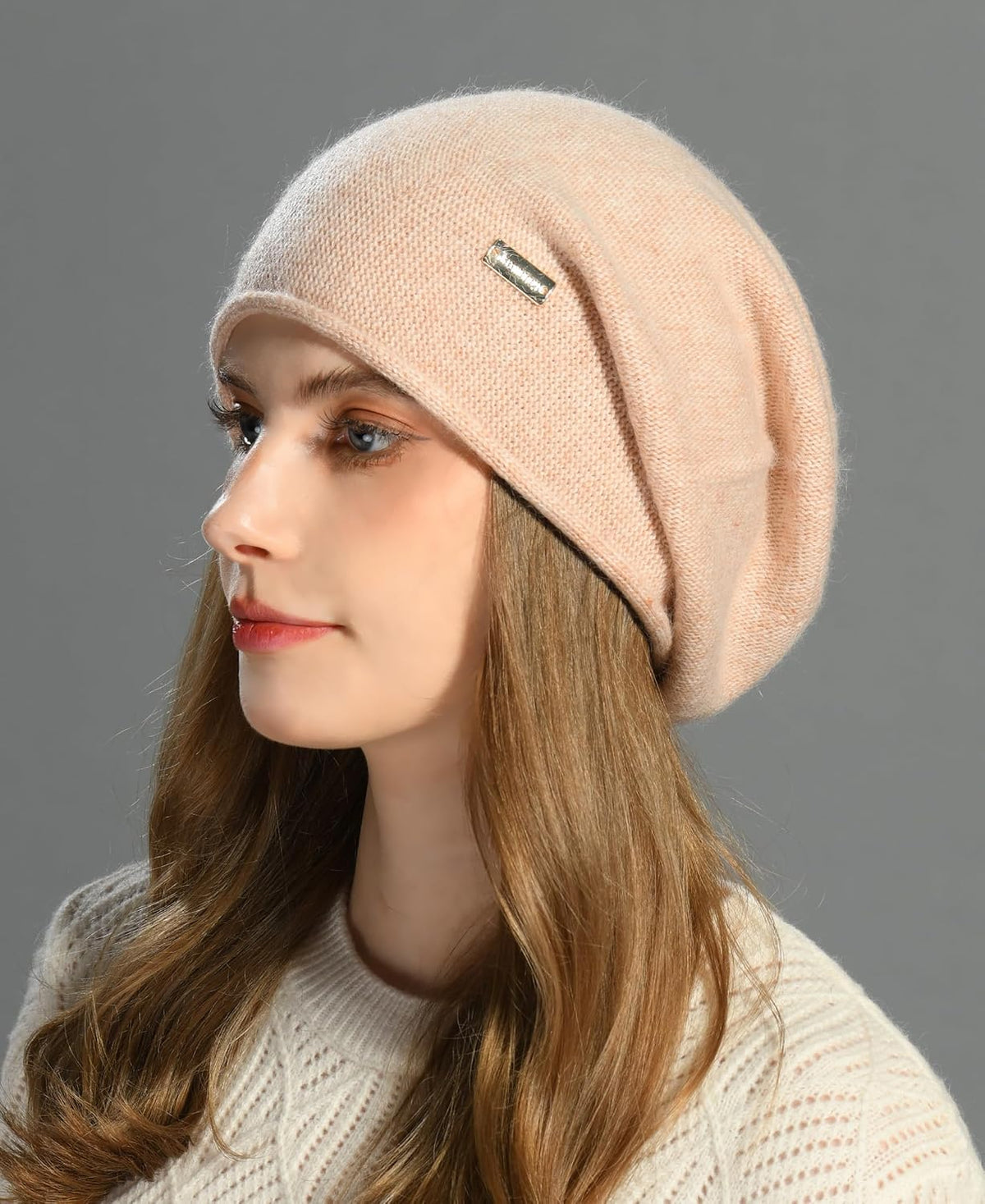 jaxmonoy Slouchy Knit Beanie Hat for Women Winter Soft Warm Ladies Laightweight Slouch Knitted Skull Beanies Cap