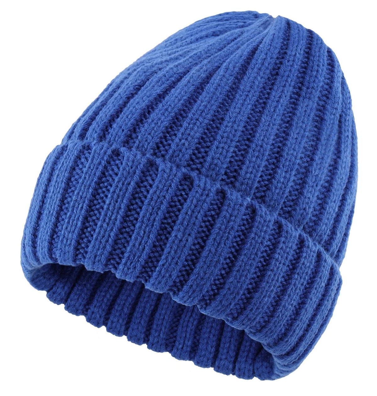 Connectyle Women's Rib Knit Cuffed Beanie Hat Stretch Acrylic Winter Hat Thick Warm Snow Ski Cap