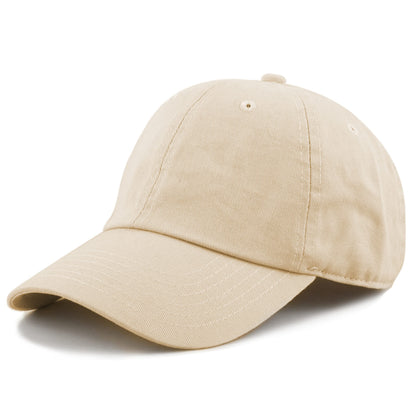 Cotton Baseball Cap Dad Hat – Washed Low Profile Adjustable Hat for Men Women Casual Outdoor Running Golf