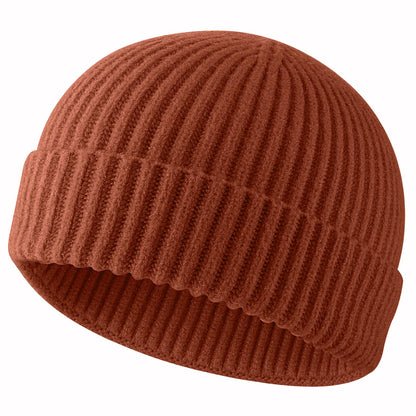 ROYBENS Swag Wool Knit Cuff Short Fisherman Beanie for Men Women Winter Hat