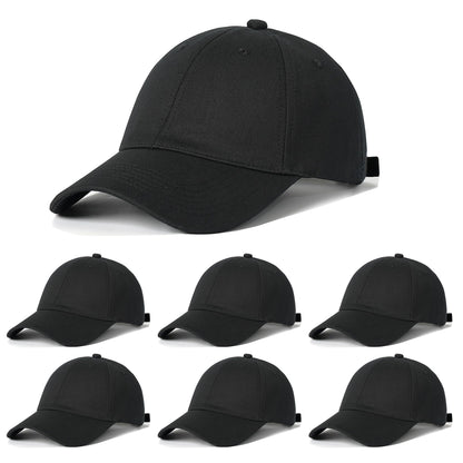 6Pack Unisex Vintage Washed Cotton Baseball Cap Soft Unconstructed Plain Blank Adjustable Size Dad Hat
