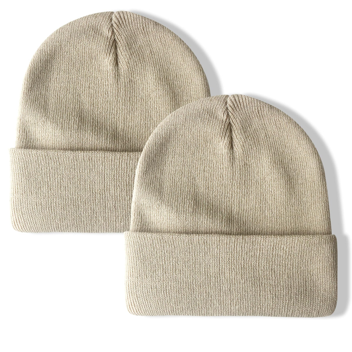 PFFY Unisex Beanie Hats for Men Women Plain Knit Winter Beanies Warm Hat