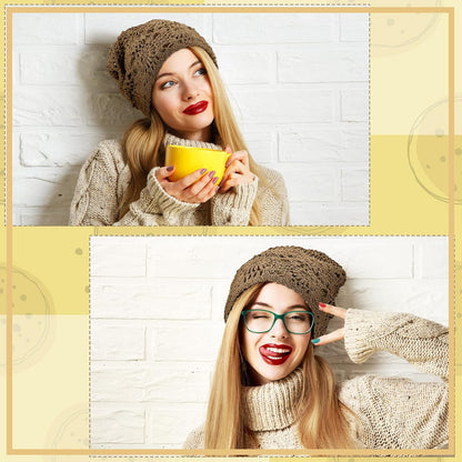 JenPen 4 Pcs Women Crochet Slouchy Beanie Hat